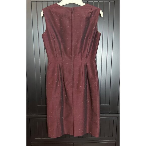 Vintage Sheath Dress & Jacket Set Junior Size S 1960s Japan Burgundy Showa Era - Picture 6 of 13